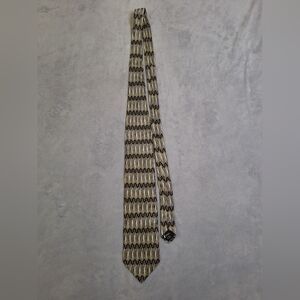 Fratelli Mens 100% Silk Neck Tie Handmade Italy Geometric Pattern (Sku 90)